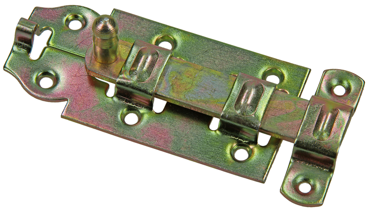 Mack 1069126 - Rollenschieber runder Knopf gelb plattiert 100 mm | 5 Stück