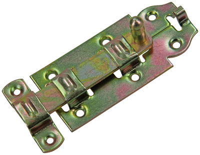 Mack 1069126 - Rollenschieber runder Knopf gelb plattiert 100 mm | 5 Stück