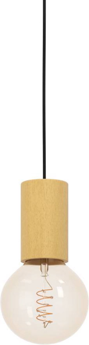 Eglo Pozueta 1 Hängelampe – E27 – ø 6,5 cm – Schwarzbraun – Stahlholz
