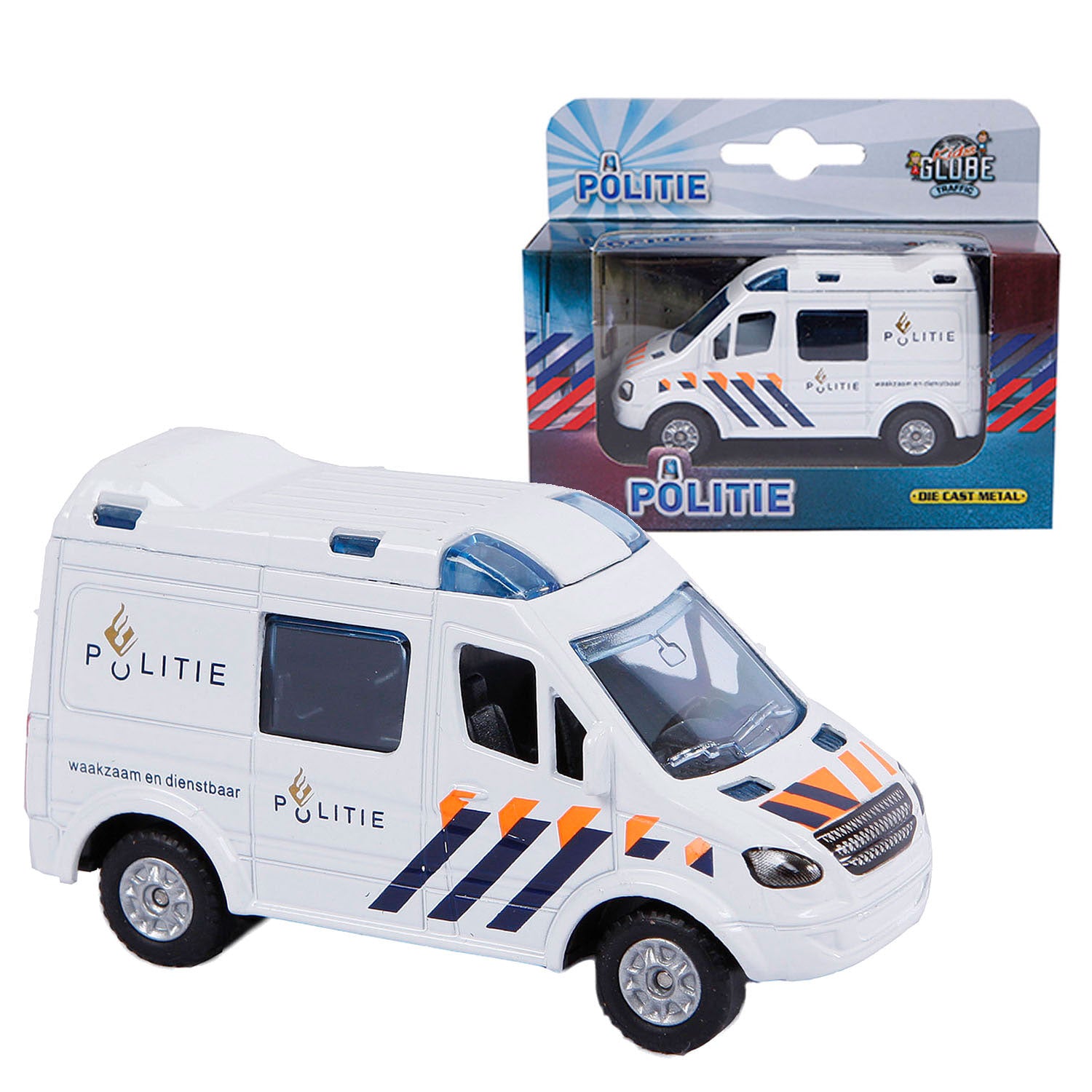 Kids Globe sterbe Polizeiauto NL, 8cm