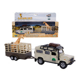 Kids Globe Die Cast Land Rover mit Giraffe-Trailer, 29 cm - afbeelding 4