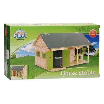 Kids Globe Globe Horse Stall mit 2 Kisten und Aufbewahrung 1:32