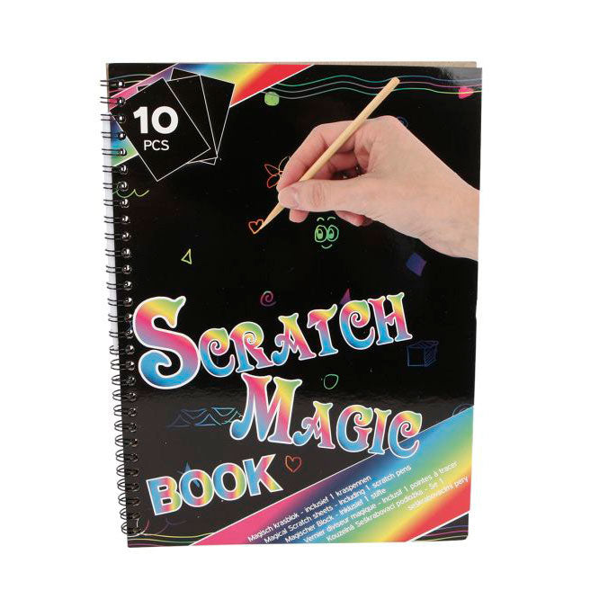 Farbkratzbuch A4, 10 Seiten