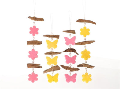 Hbx natürliche lebende Girlande Seifenblume Schmetterling L10 x H40cm