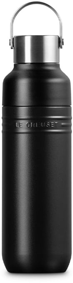 Le Creuset doppelwandige Trinkflasche für unterwegs 0,5 Liter mattschwarz