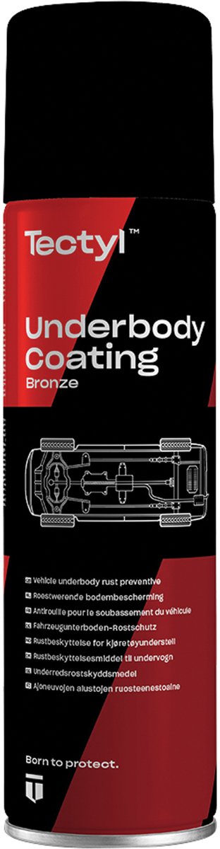 Tectyl – Unterbodenbeschichtung – Bronze – korrosionsbeständig – schützend – bronzefarbene Unterboden- und Fahrgestellbeschichtung – in Sprühdose – 500 ml