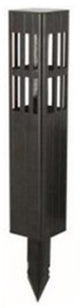 Luxform Solar-Pfostenleuchte 1-teiliges Set | Florida | 20 Lumen | schwarz