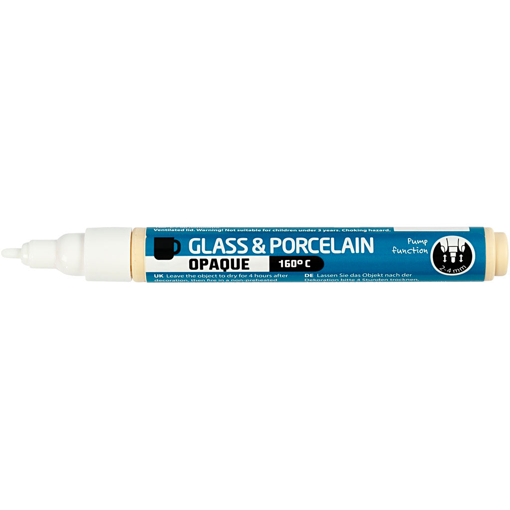 Kreativfirma Glasen Porzellan Start -Covering White