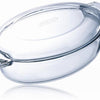 Pyrex-Auflaufform oval mit Deckel 5,8l