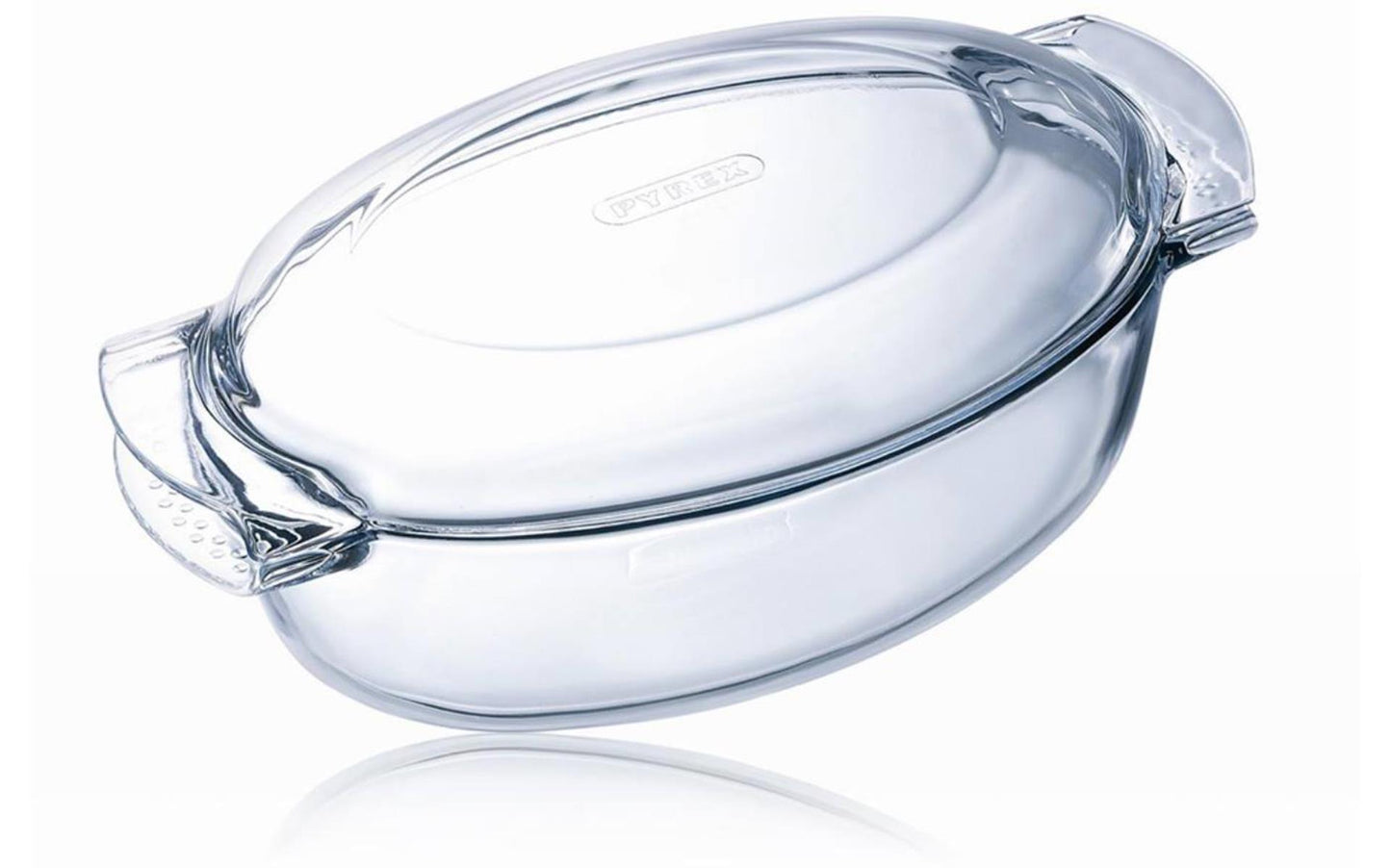 Pyrex-Auflaufform oval mit Deckel 5,8l