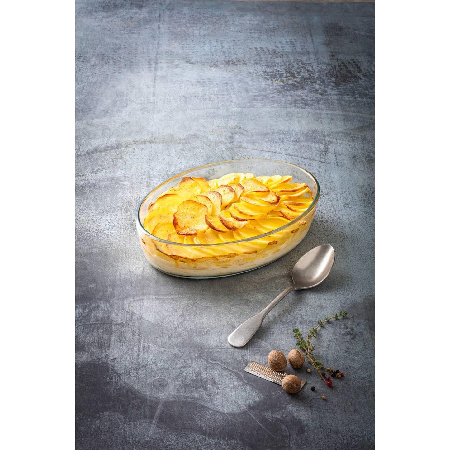 Pyrex-Auflaufform oval 30x21cm. 2l Glas
