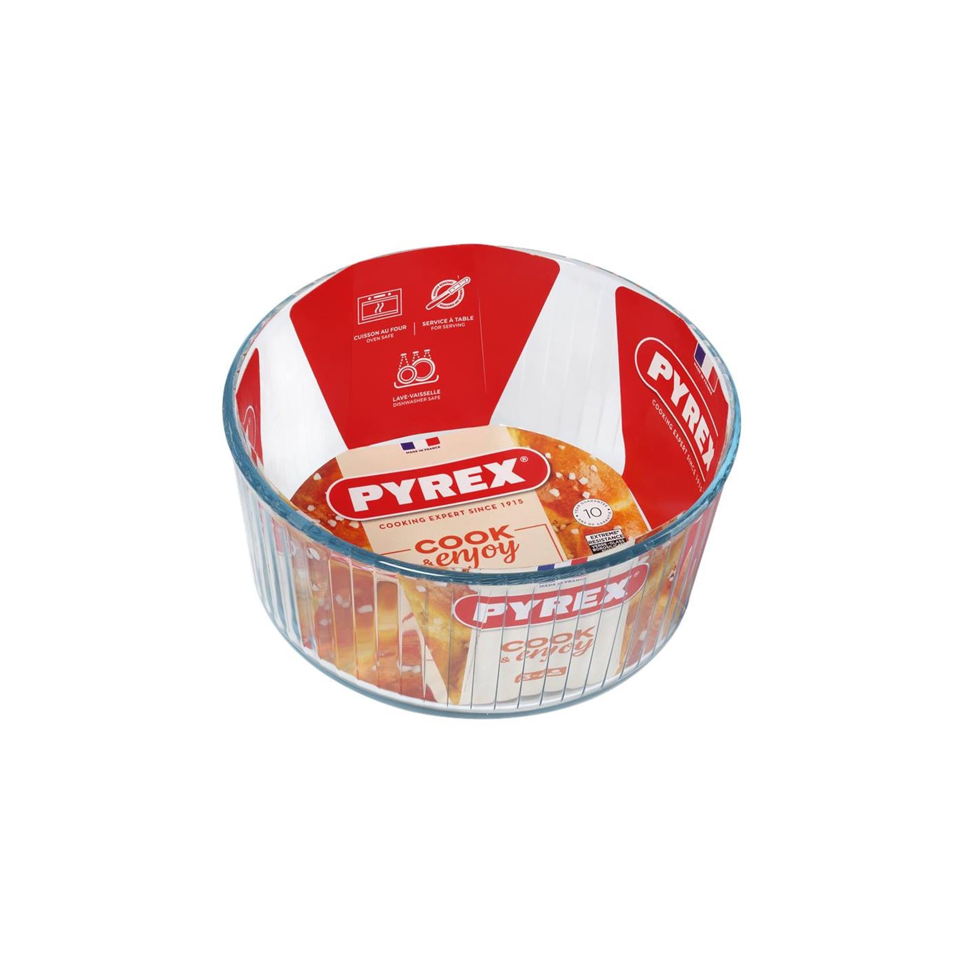 Pyrex-Soufflé-Glas, 21 cm