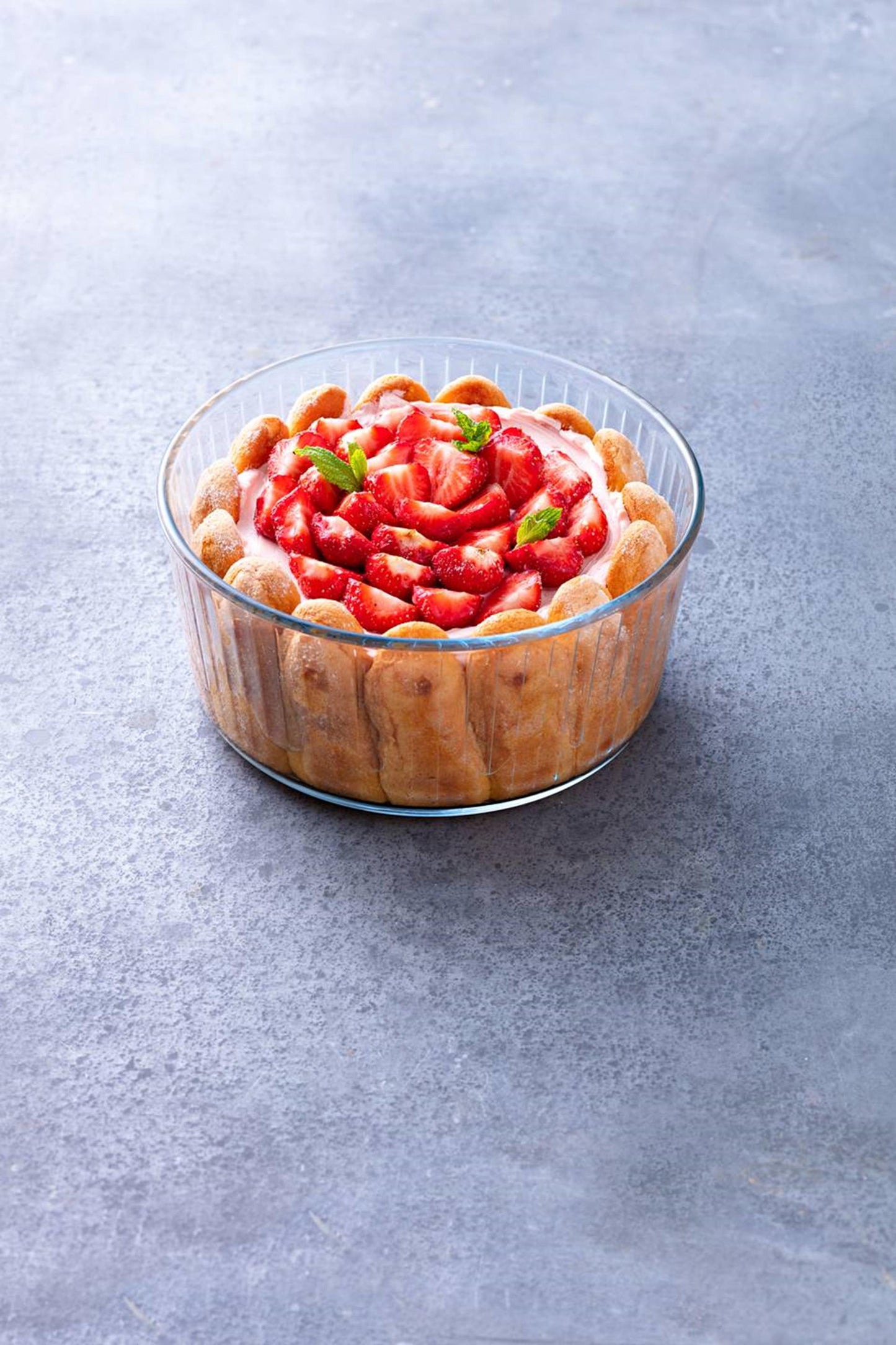 Pyrex-Soufflé-Glas, 21 cm