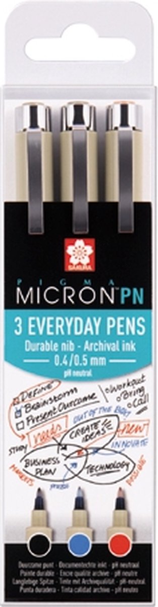Sakura Pigma Micron PN Office Set 3 Farben
