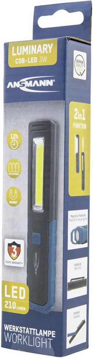 Ansmann 1600-0387 WL210B Arbeitsleuchte COB LED batteriebetrieben 210 lm