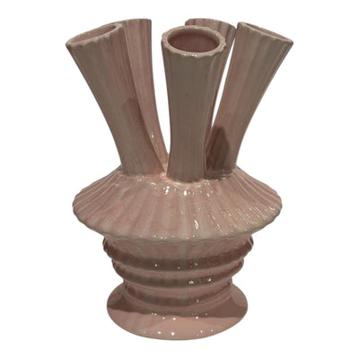 Mansion-Atmosphäre-Vase mit Röhren in Pastellrosa, 13,1 x 18,7 cm