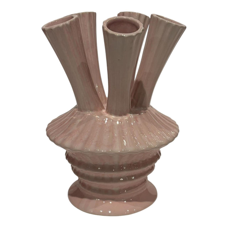 Mansion-Atmosphäre-Vase mit Röhren in Pastellrosa, 13,1 x 18,7 cm