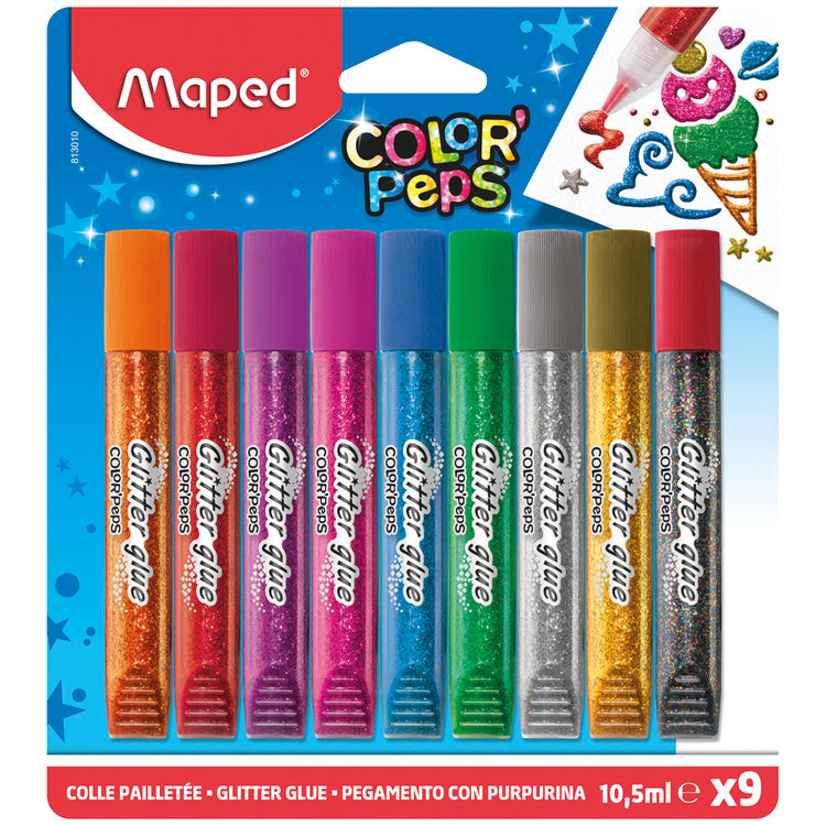 Maped maped color peps glitzer kleber 9 farben 10.5 ml