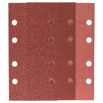 Bosch Zubehör Schleifblatt-Set | 93x185mm | rw | 8 Löcher | Klettverschluss | 10-teilig - 2609256a93