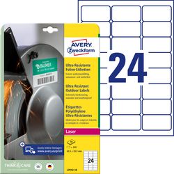 Etiketten wetterfest avery l7912-10 10 Stück weiß