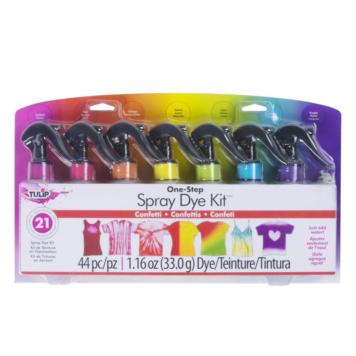 Tulpe One-Step Tie Dye Tulpe • Sprühfärbeset 7 Konfettifarben