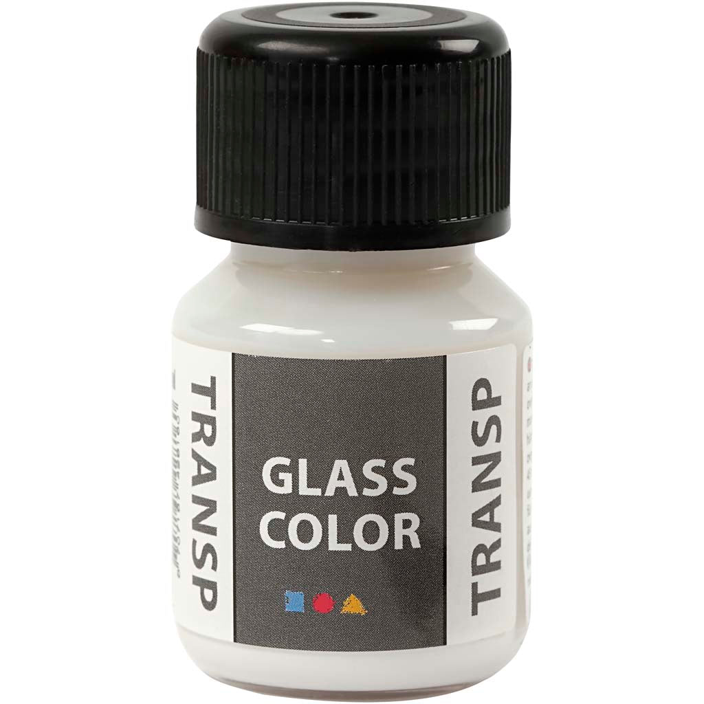Creativ Company Glass Farbe Transparent Farbe Weiß, 30 ml