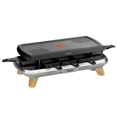 Tefal Tefal Re610d 3in1 8-Personen Raclette Black Edelstahlholz