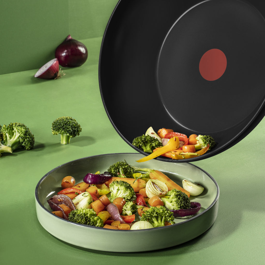 Tefal Cookware Tefal Renew Black Wokpan 28 cm Schwarz