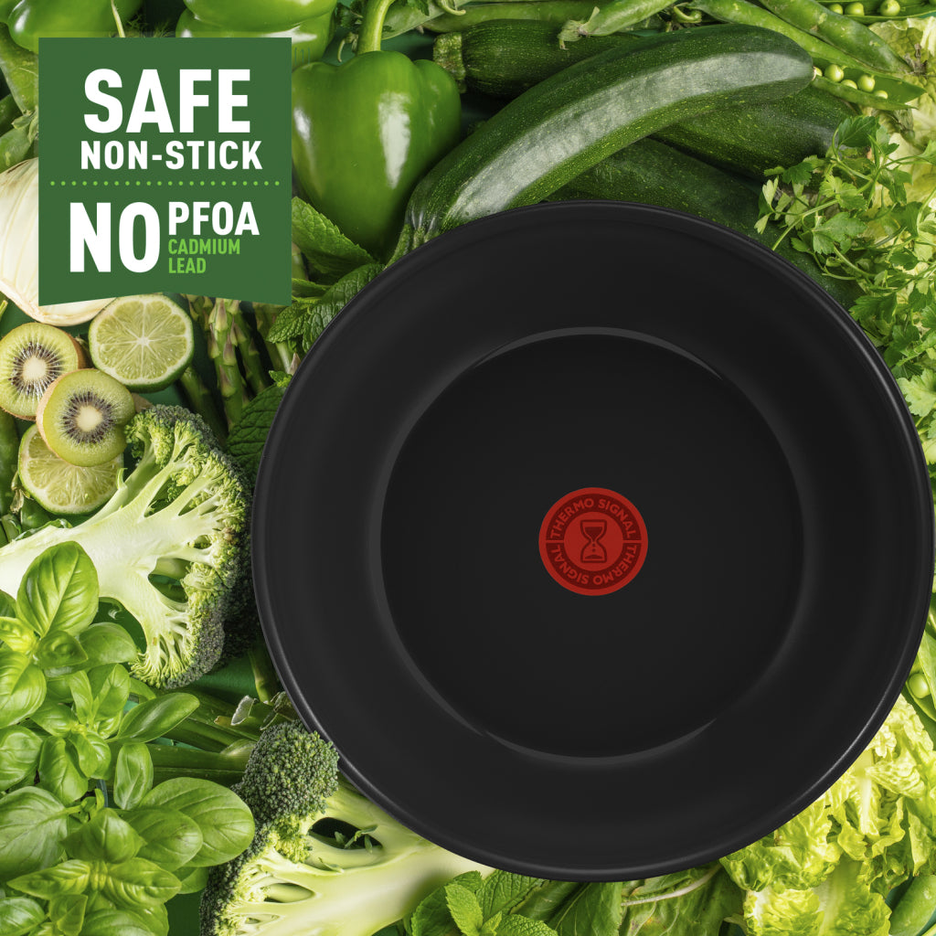 Tefal Cookware Tefal Renew Black Wokpan 28 cm Schwarz