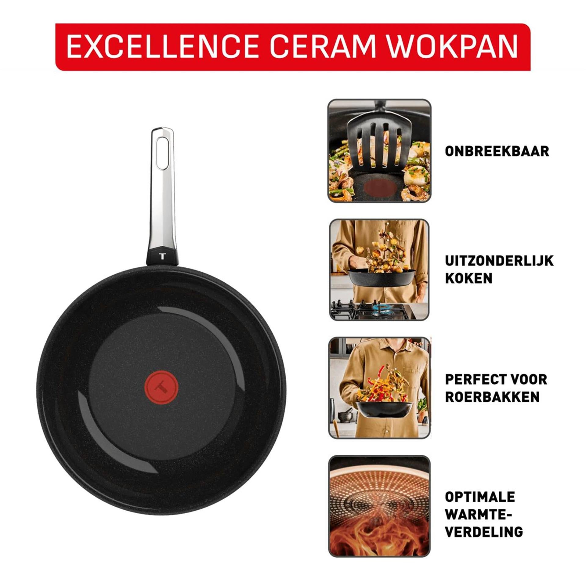 Tefal Excellence Keramik-Wokpfanne ø28 cm