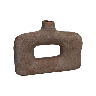 Mansion Atmosphäre Vase Pipo Steingut beige 29x8x21,5cm