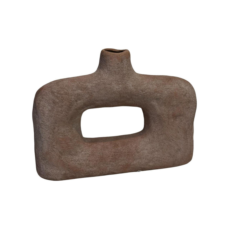 Mansion Atmosphäre Vase Pipo Steingut beige 29x8x21,5cm