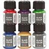 Creativ Company Glasfarbe Metall, verschiedene Farben, 6x30 ml 1 Box