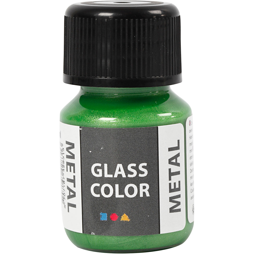 Creativ Company Glasfarbe Metall, grün, 30 ml 1 Flasche