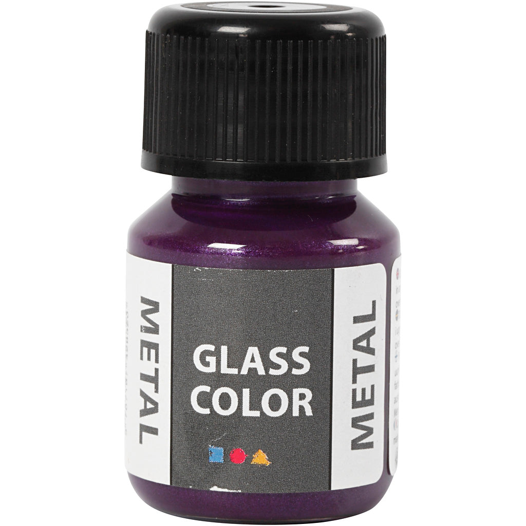 Creativ Company Glasfarbe Metall, Lila, 30 ml 1 Flasche