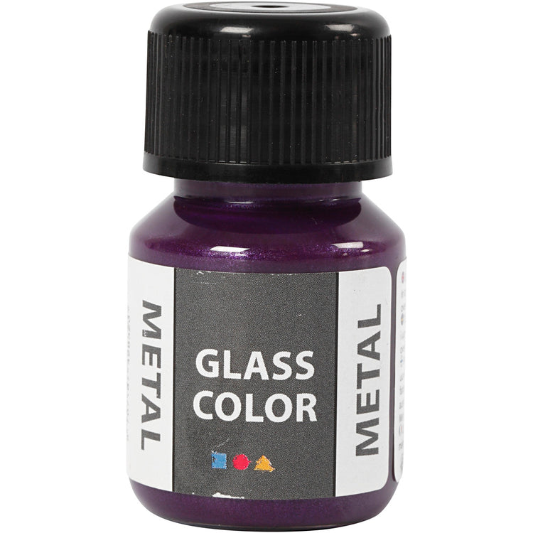 Creativ Company Glasfarbe Metall, Lila, 30 ml 1 Flasche