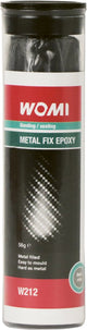 Womi Reparaturmittel Metal Fix Epoxy W212 – 56 g grau – starkes Metallreparaturmittel – wasserbeständig – professionelles Zweikomponenten-Epoxidharz