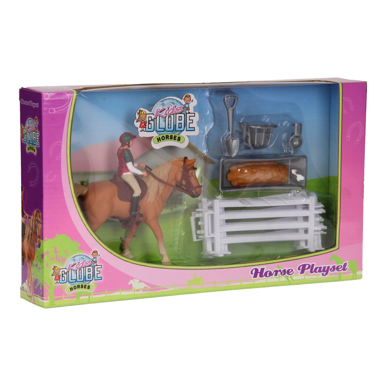Kids Globe Globe Play Set Horse, Rider mit Accessoires, 1:24