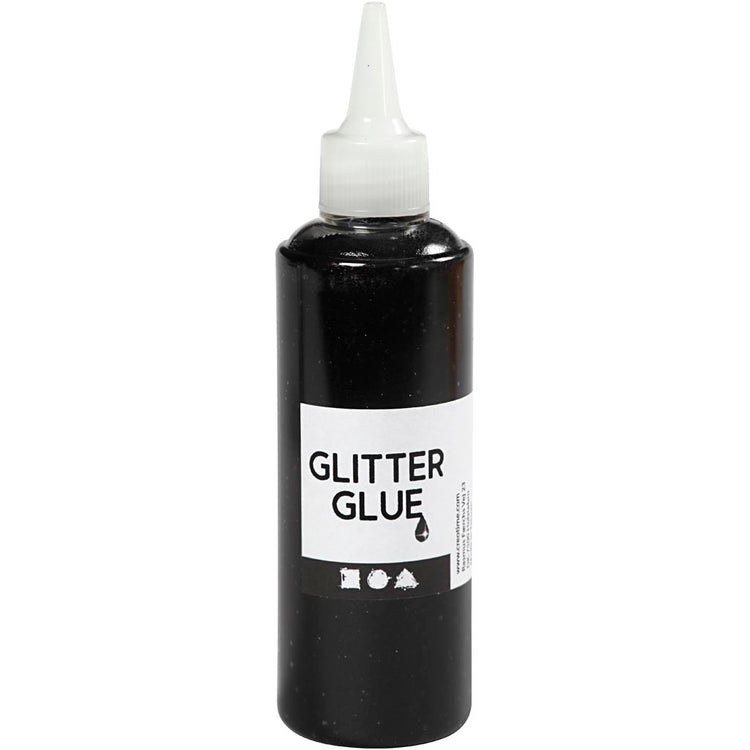 Creativ Company Glitzerkleber, schwarz, 118 ml 1 Flasche