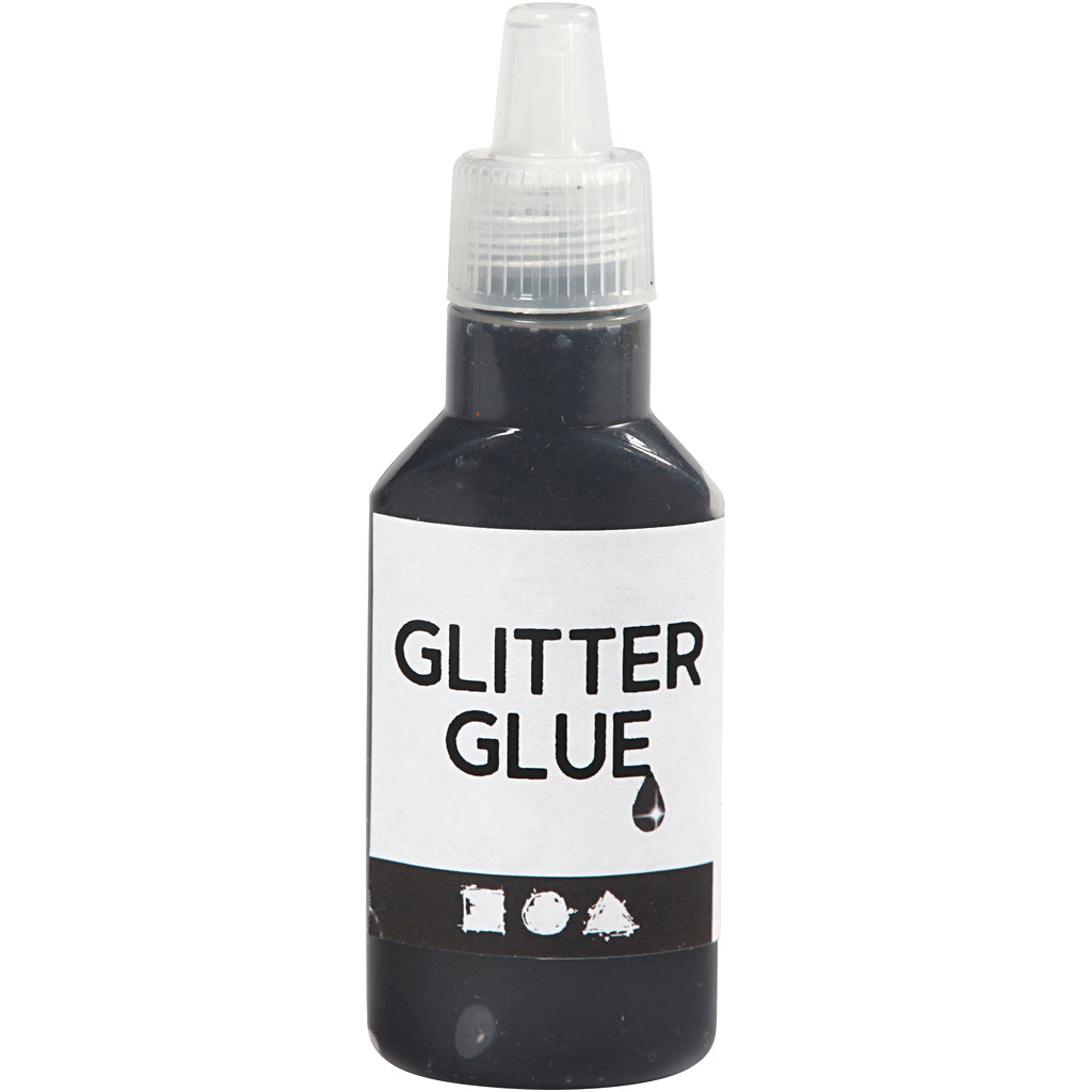 Creativ Company Glitzerkleber, schwarz, 25 ml 1 Flasche