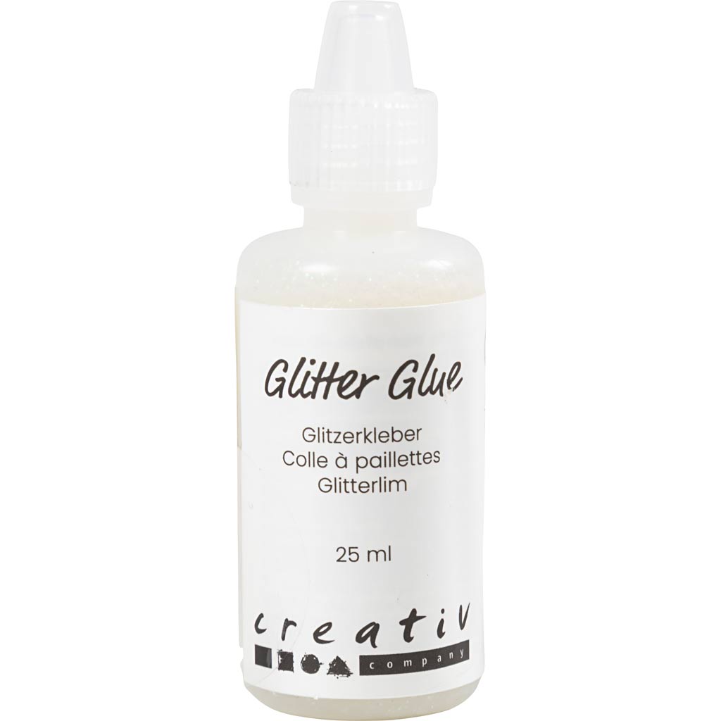Creativ Company Glitzerkleber, holografisch weiß, 25 ml 1 Flasche