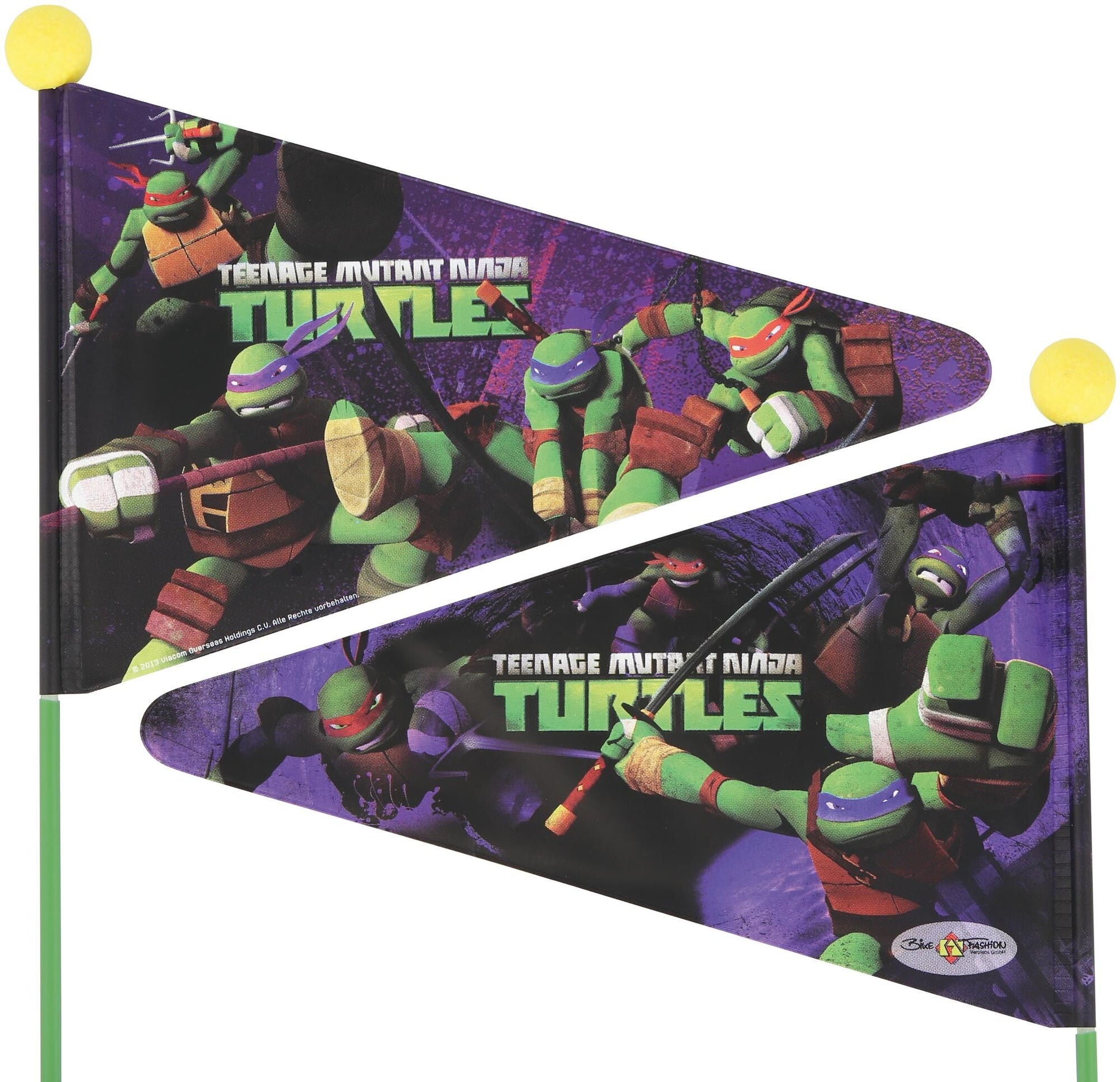 Fahrradmodussicherheit Flagge Ninja Turtles