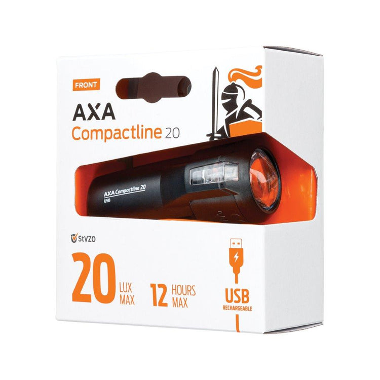 Frontleuchte Compactline 20 lux led wiederaufladbar schwarz