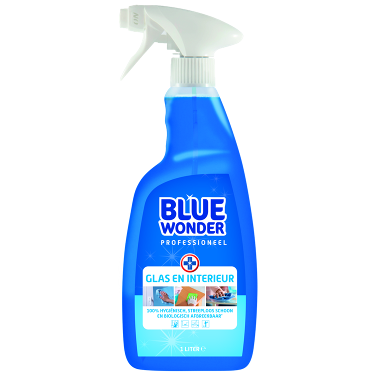 Blue Wonder 1070319 – professionelles Glas und Int. Reiniger 1l | 6 Stück