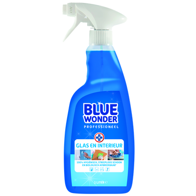 Blue Wonder 1070319 – professionelles Glas und Int. Reiniger 1l | 6 Stück