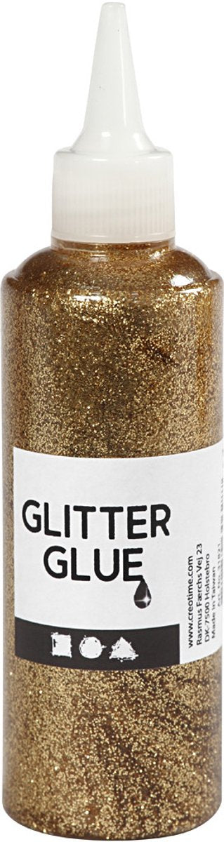 Kreativfirma Glitter Kleber Gold, 118 ml
