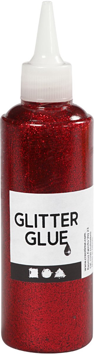 Kreativfirma Glitter Kleber Rot, 118 ml