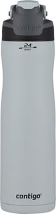 Contigo Ashland Chill Trinkflasche mit Strohhalm, große BPA-freie Edelstahl-Wasserflasche, Thermosflasche auslaufsicher, hält Getränke bis zu 24 Stunden kühl; für Sport, Radfahren, Joggen, Walken, 720 ml | Makrone