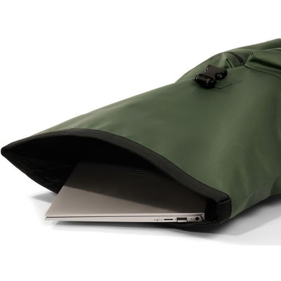 Urbanfester städtischer Rolltop -Pendler -Fahrradbeutel 20l Grün