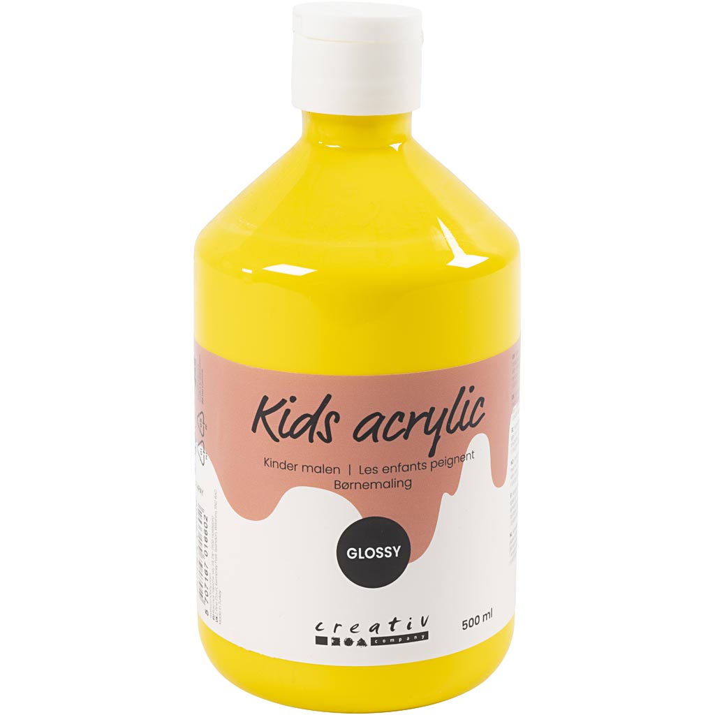 Creativ Company Acrylfarbe glänzend, Primärgelb, 500 ml 1 Flasche